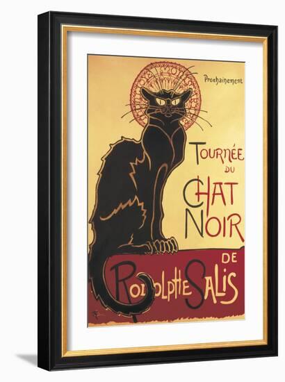 Poster for 'Chat Noir Cabaret' Founded by Rodolphe Salis-Théophile Alexandre Steinlen-Framed Art Print