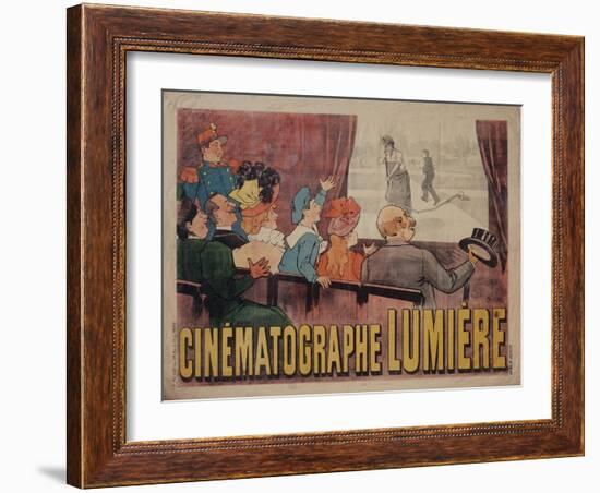 Poster for Cinematograph Lumiere-Marcellin Auzolle-Framed Art Print