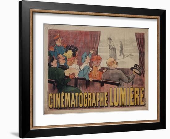 Poster for Cinematograph Lumiere-Marcellin Auzolle-Framed Art Print