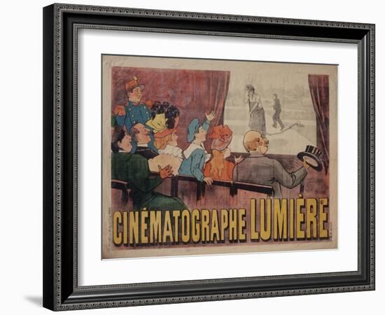 Poster for Cinematograph Lumiere-Marcellin Auzolle-Framed Art Print