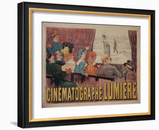 Poster for Cinematograph Lumiere-Marcellin Auzolle-Framed Art Print