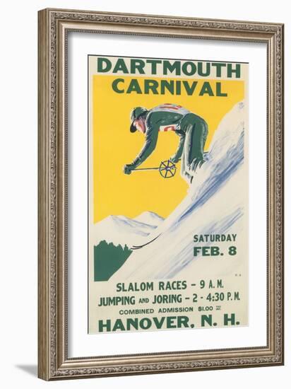 Poster for Dartmouth Skiing Carniival-null-Framed Art Print