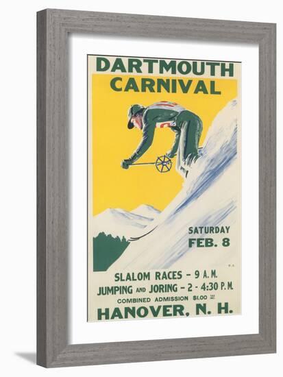 Poster for Dartmouth Skiing Carniival-null-Framed Art Print