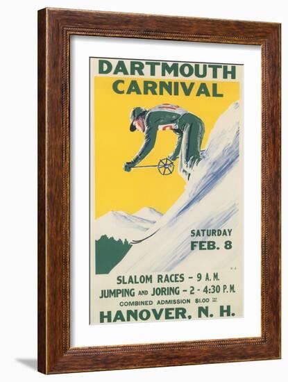 Poster for Dartmouth Skiing Carniival-null-Framed Art Print