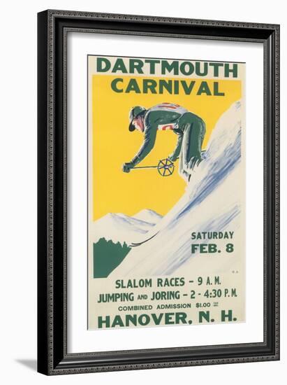 Poster for Dartmouth Skiing Carniival-null-Framed Art Print