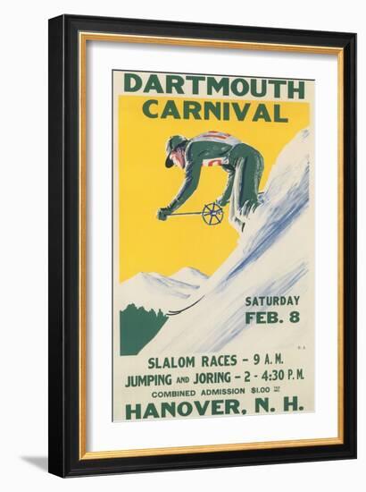 Poster for Dartmouth Skiing Carniival-null-Framed Art Print