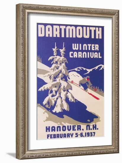 Poster for Dartmouth Winter Carnival-null-Framed Premium Giclee Print