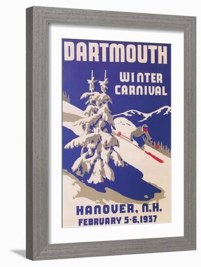 Poster for Dartmouth Winter Carnival-null-Framed Premium Giclee Print