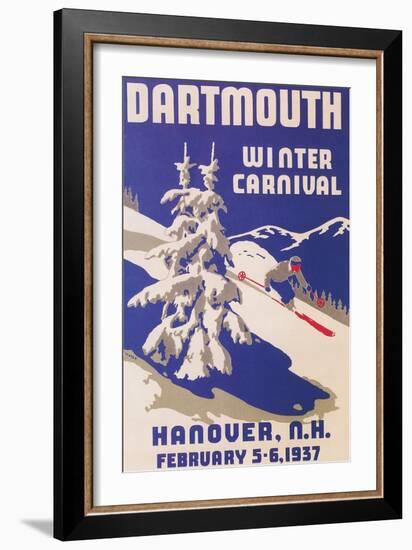 Poster for Dartmouth Winter Carnival-null-Framed Premium Giclee Print