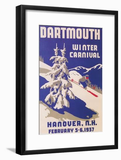 Poster for Dartmouth Winter Carnival-null-Framed Premium Giclee Print