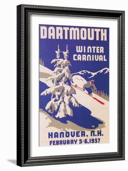 Poster for Dartmouth Winter Carnival-null-Framed Premium Giclee Print