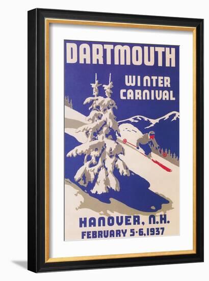 Poster for Dartmouth Winter Carnival-null-Framed Premium Giclee Print