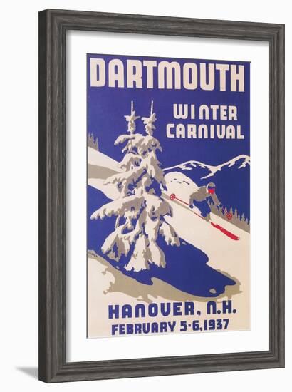 Poster for Dartmouth Winter Carnival-null-Framed Art Print