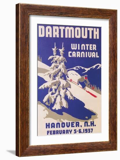 Poster for Dartmouth Winter Carnival-null-Framed Art Print