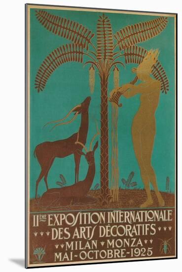 Poster for Decorative Arts Exhibition-null-Mounted Art Print