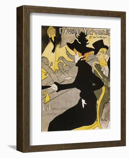 Poster for Divan Japonais-Henri de Toulouse-Lautrec-Framed Giclee Print