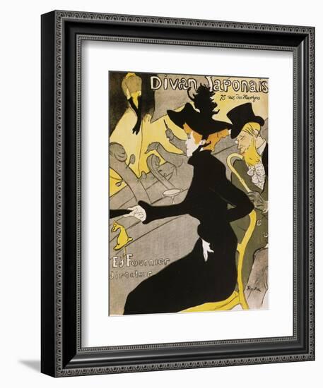 Poster for Divan Japonais-Henri de Toulouse-Lautrec-Framed Giclee Print