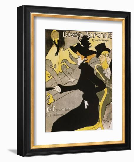 Poster for Divan Japonais-Henri de Toulouse-Lautrec-Framed Giclee Print