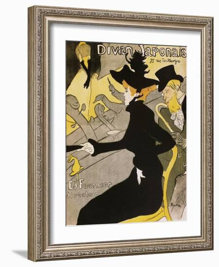 Poster for Divan Japonais-Henri de Toulouse-Lautrec-Framed Giclee Print