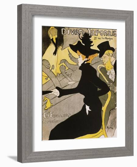 Poster for Divan Japonais-Henri de Toulouse-Lautrec-Framed Giclee Print