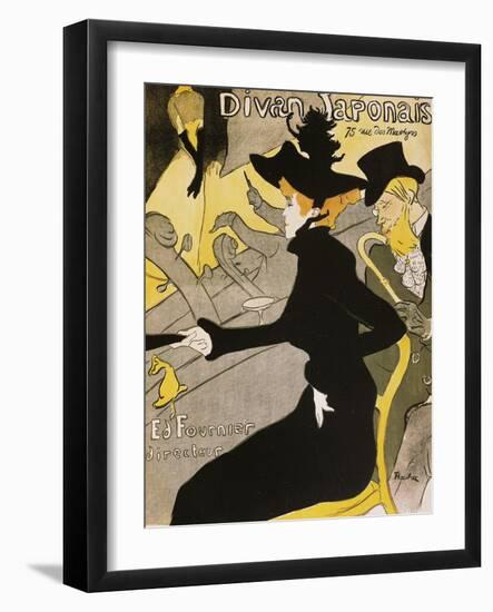 Poster for Divan Japonais-Henri de Toulouse-Lautrec-Framed Giclee Print