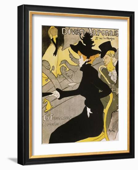 Poster for Divan Japonais-Henri de Toulouse-Lautrec-Framed Giclee Print