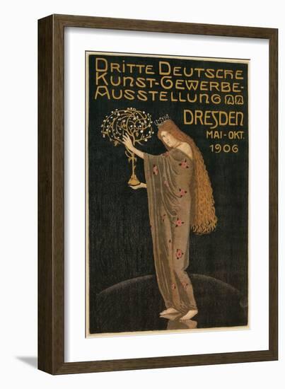 Poster for Dresden Art Exhibition-null-Framed Giclee Print