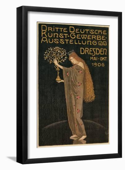 Poster for Dresden Art Exhibition-null-Framed Giclee Print