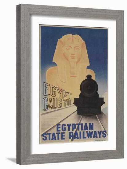 Poster for Egyptian Railways-null-Framed Premium Giclee Print