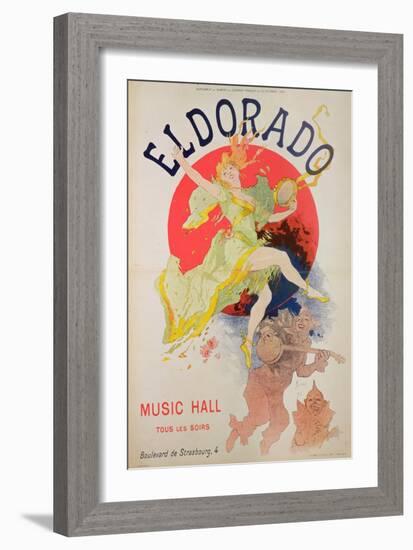 Poster for El Dorado by Jules Cheret (1836-1932)-Jules Chéret-Framed Giclee Print