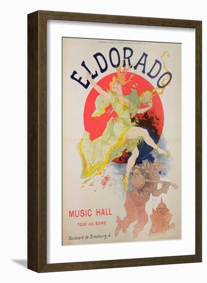 Poster for El Dorado by Jules Cheret (1836-1932)-Jules Chéret-Framed Giclee Print