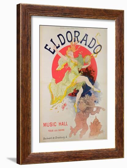 Poster for El Dorado by Jules Cheret (1836-1932)-Jules Chéret-Framed Giclee Print