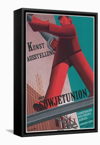 Poster for Exhibit of Soviet Art in Zurich-null-Framed Premier Image Canvas