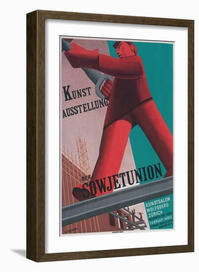 Poster for Exhibit of Soviet Art in Zurich-null-Framed Giclee Print