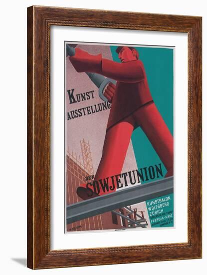 Poster for Exhibit of Soviet Art in Zurich-null-Framed Giclee Print