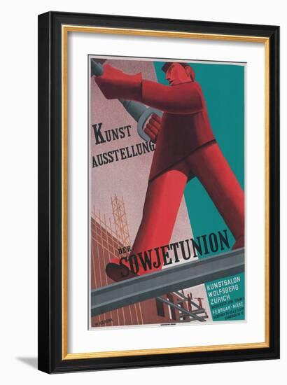 Poster for Exhibit of Soviet Art in Zurich-null-Framed Giclee Print