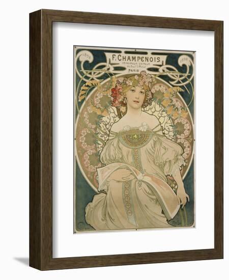 Poster for F. Champenois, 1897-Alphonse Mucha-Framed Giclee Print