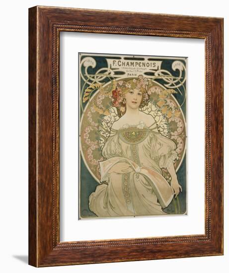 Poster for F. Champenois, 1897-Alphonse Mucha-Framed Giclee Print