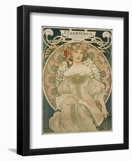 Poster for F. Champenois, 1897-Alphonse Mucha-Framed Giclee Print