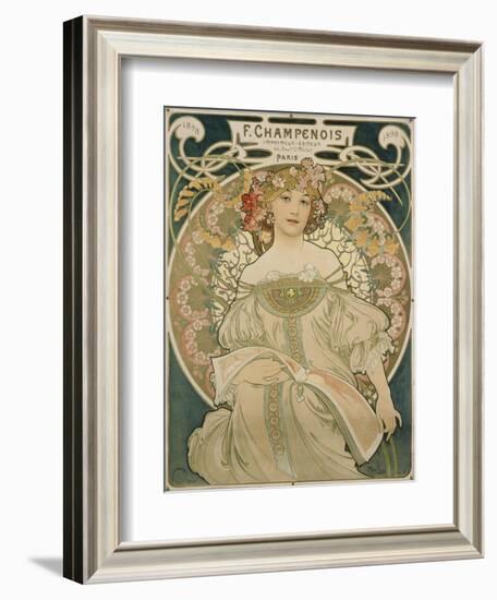 Poster for F. Champenois, 1897-Alphonse Mucha-Framed Giclee Print