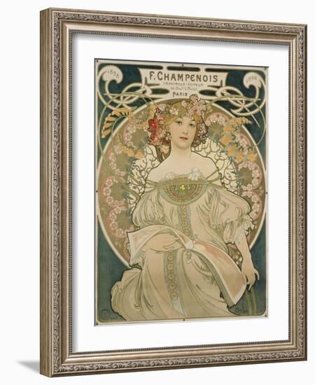 Poster for F. Champenois, 1897-Alphonse Mucha-Framed Giclee Print