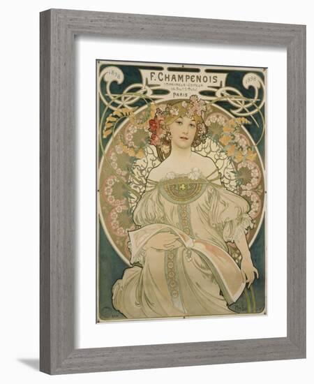 Poster for F. Champenois, 1897-Alphonse Mucha-Framed Giclee Print