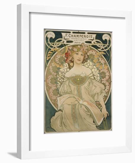 Poster for F. Champenois, 1897-Alphonse Mucha-Framed Giclee Print