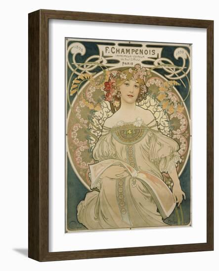 Poster for F. Champenois, 1897-Alphonse Mucha-Framed Giclee Print