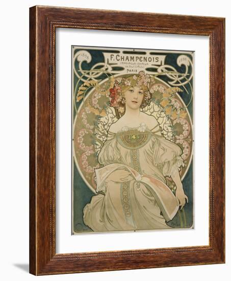 Poster for F. Champenois, 1897-Alphonse Mucha-Framed Giclee Print