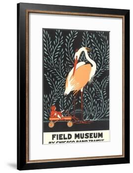 Poster for Field Museum with Giant Heron-null-Framed Giclee Print