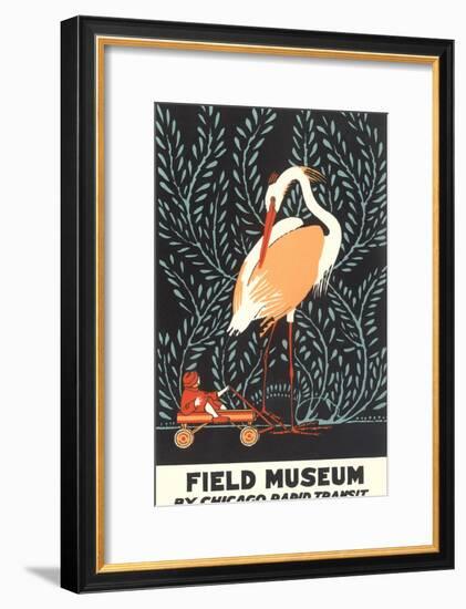 Poster for Field Museum with Giant Heron-null-Framed Giclee Print