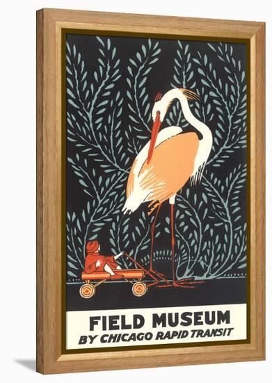 Poster for Field Museum with Giant Heron-null-Framed Stretched Canvas