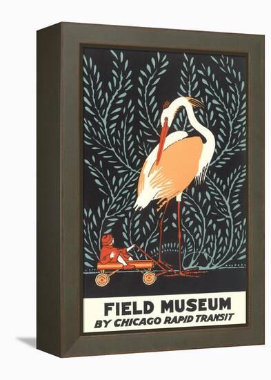 Poster for Field Museum with Giant Heron-null-Framed Stretched Canvas