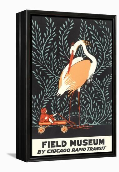 Poster for Field Museum with Giant Heron-null-Framed Stretched Canvas